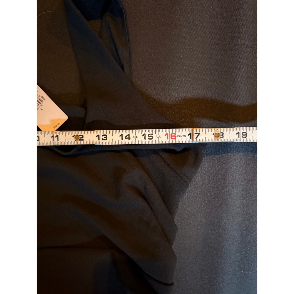 Express Black Ruched Sheath Dress Sz Lg NWT Minimalist Quiet Luxury Coaktail 90s - Picture 7 of 15